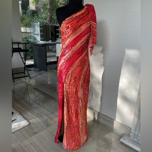 Elie Saab One Shoulder beaded gown
